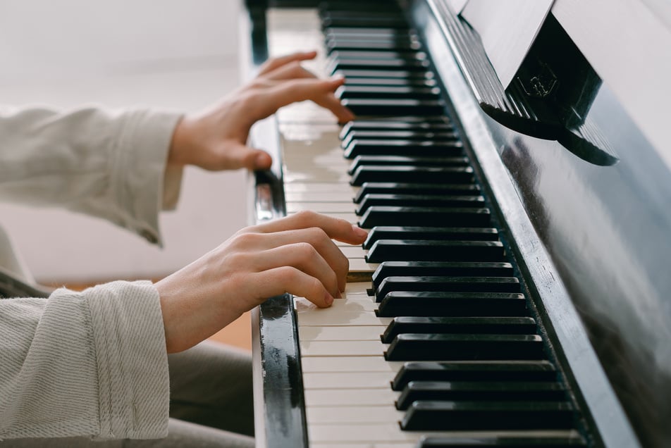 A Person Playing Piano