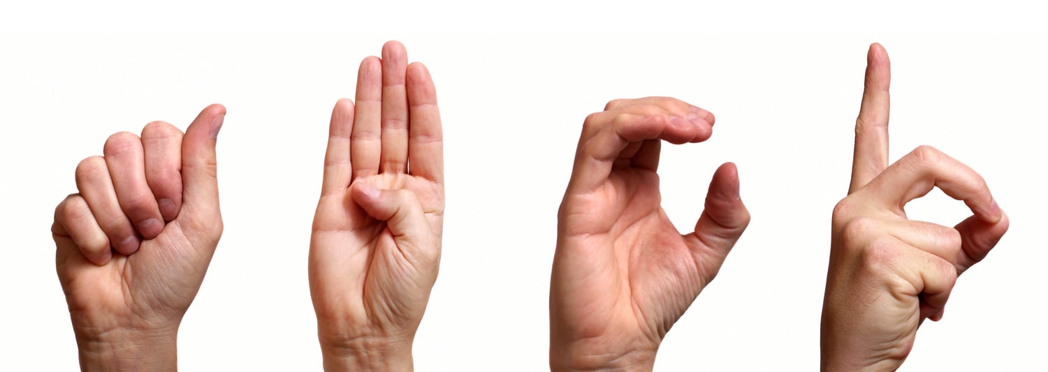 ABCD in Sign Language